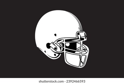 Helmet logo design vector, Helmet black and white