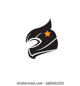 Símbolo de la plantilla de diseño del icono del logotipo del casco