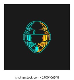Helm-Logo, Vektorgrafik und Symbol