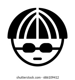 Helmet man icon