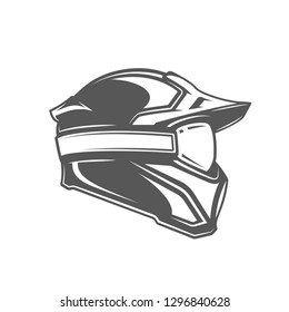 Helmet and mask isolated on white background. Vector illustration