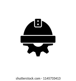 helmet and mechanism icon. Element of engineering icon. Premium quality graphic design icon. Signs and symbols collection icon for websites, web design, mobile app