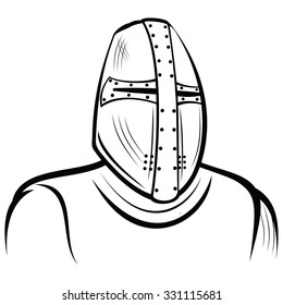 Helmet Medieval Knight Stock Vector (Royalty Free) 331115681 | Shutterstock