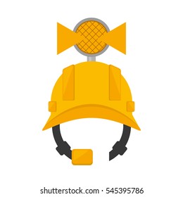 helmet mining light protection vector illustration eps 10