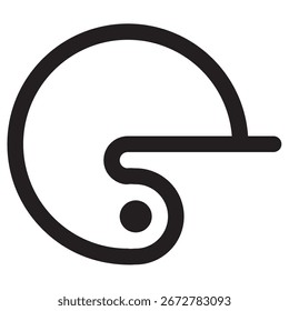 Icono de Vector moderno del casco – Plantilla mínima del símbolo de la ilustración para el diseño móvil del UI del App del Web
