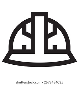 Helmet Modern Vector Icon – Minimal Illustration Symbol Template for Web Mobile App UI Design