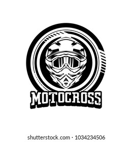 Helmet motocross design logo