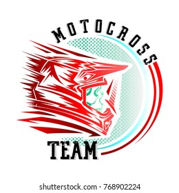 Helmet Motocross, Motocross design for t-shirt