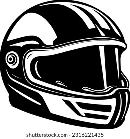 Helmet motocross line art vector black and white