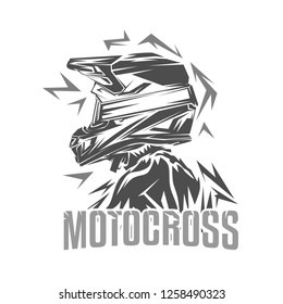 helmet motocross, motocross vector illustration, racing motocross