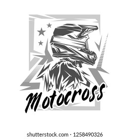 helmet motocross, motocross vector illustration, racing motocross