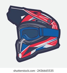 Helmet Motorcycle Cartoon Vector Icon, Cartoon Vector Icon Concept Flat Design. Draw Cartoon Vector Icon Illustration Helmet Motorsycle In Flat Style. Icon Cartoon Vector Helmet Motorsycle Side View