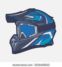 Helmet Motorcycle Cartoon Vector Icon, Cartoon Vector Icon Concept Flat Design. Draw Cartoon Vector Icon Illustration Helmet Motorsycle In Flat Style. Icon Cartoon Vector Helmet Motorsycle Side View