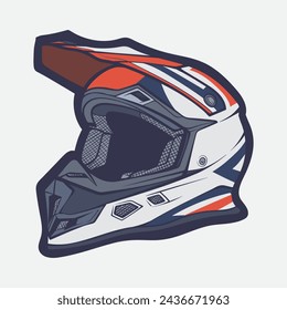 Helmet Motorcycle Cartoon Vector Icon, Cartoon Vector Icon Concept Flat Design. Draw Cartoon Vector Icon Illustration Helmet Motorsycle In Flat Style. Icon Cartoon Vector Helmet Motorsycle Side View