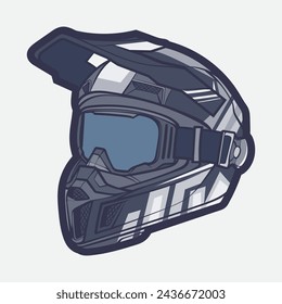 Icono de vector de dibujos animados de motocicleta casco, icono de vector de dibujos animados Concepto Diseño plano. Dibujo De Dibujos Animados Icono Vector Ilustración Casco Motocicleta En Estilo Plano. Vista lateral de la motocicleta del casco del vector de la historieta del icono