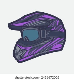 Helm Motorrad Cartoon Vektor-Ikone, Cartoon Vektor-Ikone Konzept flaches Design. Zeichnen Cartoon Vektor-Ikone Illustration Helm Motorrad im flachen Stil. Icon Cartoon Vektor Helm Motorrad Seitenansicht