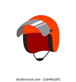 Diseño plano de motocicleta de casco. Imagen del vector