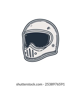 Helmet, Motorcycle Helm Vector Illustration, Decorative Helmet Automotive Vector, Motorbike Equipment Helm Clip Art.