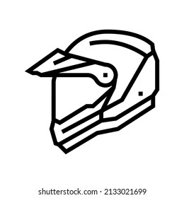 helmet motorcycle line icon vector. helmet motorcycle sign. isolated contour symbol black illustration