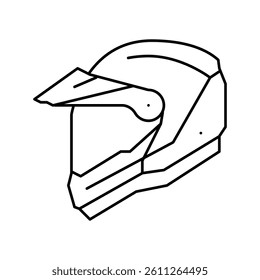 helmet motorcycle line icon vector. helmet motorcycle sign. isolated contour symbol black illustration