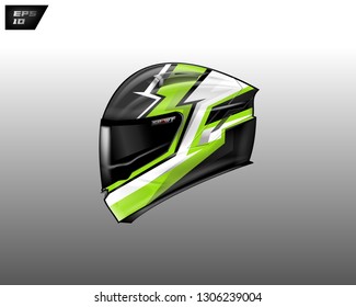 Helmet motorcycle wrap design vector 