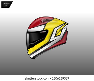 Helmet motorcycle wrap design vector 