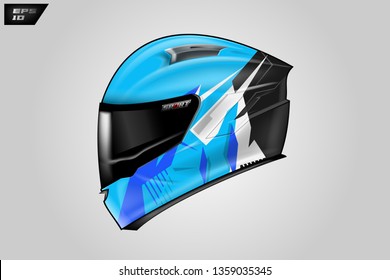Helmet motorcycle wrap design vector .