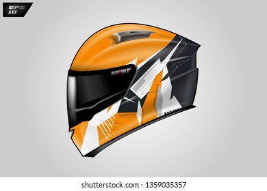 Helmet motorcycle wrap design vector .
