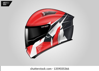 Helmet motorcycle wrap design vector .