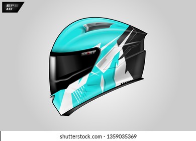 Helmet motorcycle wrap design vector .