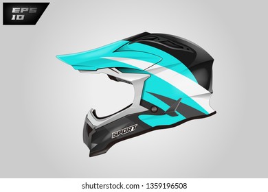 Helmet motorcycle wrap design vector .