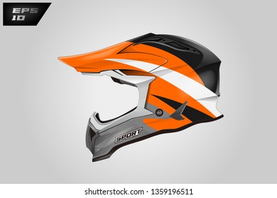 Helmet motorcycle wrap design vector .