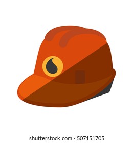 helmet oil industry isolated icon vector illustration design