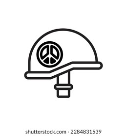 Helmet Outline Icon Vector Illustration