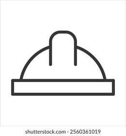 Helmet Outline Icon Vector Illustration