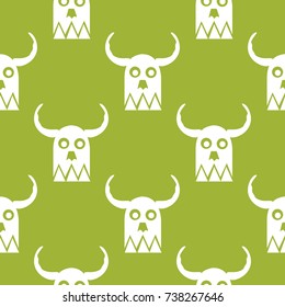 helmet, owl. seamless pattern