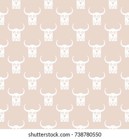 helmet, owl. seamless pattern