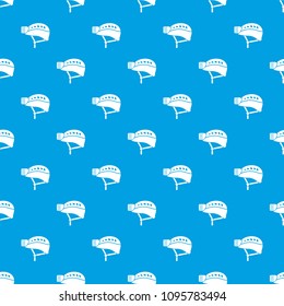 Helmet pattern vector seamless blue repeat for any use