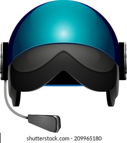 Helmet pilot abstract vector illustration isolated eps 10 / pilot helmet