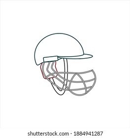 helmet to play cricket. illustration for web and mobile design.