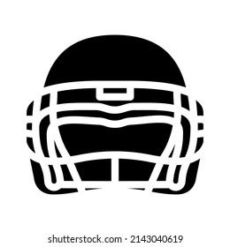 helmet player accessory glyph icon vector. helmet player accessory sign. isolated contour symbol black illustration