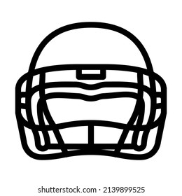 vector de icono de línea de accesorio del reproductor de casco. signo de accesorio del jugador de casco. símbolo de contorno aislado ilustración negra