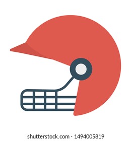 helmet for player protection flat icon 