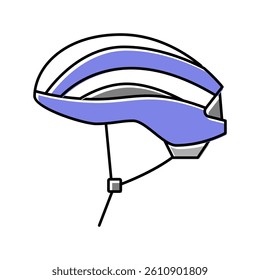 helmet protect for cyclist color icon vector. helmet protect for cyclist sign. isolated symbol illustration