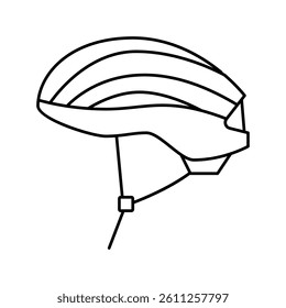 helmet protect for cyclist line icon vector. helmet protect for cyclist sign. isolated contour symbol black illustration