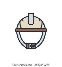 helmet protection icons isolated on White Background. Flat style design