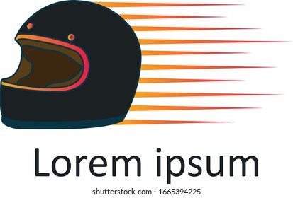 Helmet Racing Logo Vector Design