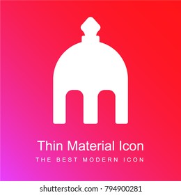 Helmet red and pink gradient material white icon minimal design