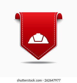 Helmet Red Vector Icon Design