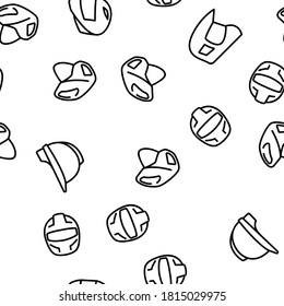 Ilustración de líneas delgadas del vector de accesorios del elevador del casco